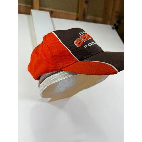 NFL Cleveland Browns Football Hat Brown Orange Adjustable Cap Bulldog Logo Mens - Picture 5 of 8